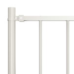 vidaXL Panou de gard cu stâlpi din oțel vopsit în câmp electrostatic, 1,81x1,25 m, alb vidaXL Panou de gard cu stâlpi din oțel vopsit în câmp electrostatic, 1,81x1,25 m, alb