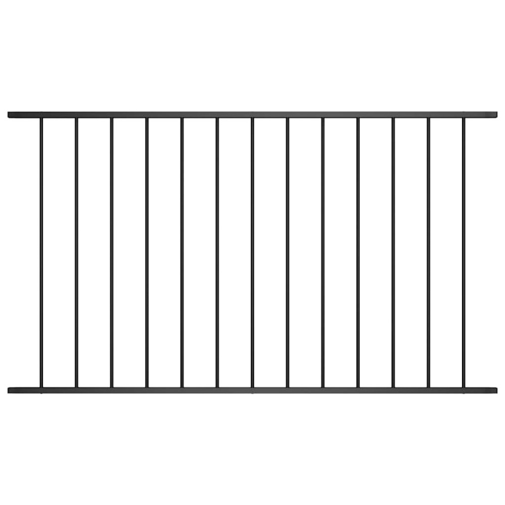vidaXL Panou de gard din oțel vopsit în câmp electrostatic 1,63x1,25 m negru