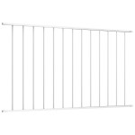 vidaXL Panou de gard din oțel vopsit în câmp electrostatic, 1,63x1 m, alb