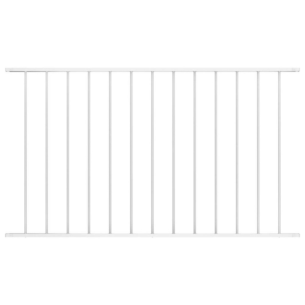 vidaXL Panou de gard din oțel vopsit în câmp electrostatic, 1,63x1 m, alb
