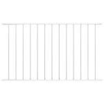 vidaXL Panou de gard din oțel vopsit în câmp electrostatic, 1,63x1 m, alb