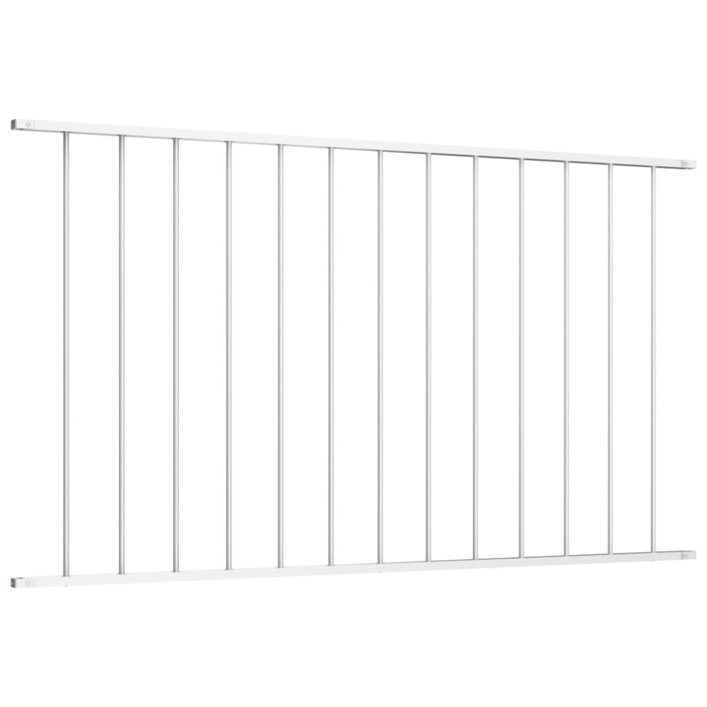 vidaXL Panou de gard din oțel vopsit în câmp electrostatic, 1,7x1,25 m, alb