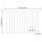 vidaXL Panou de gard din oțel vopsit în câmp electrostatic, 1,7x1,25 m, alb vidaXL Panou de gard din oțel vopsit în câmp electrostatic, 1,7x1,25 m, alb