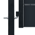 vidaXL Poartă de gard, antracit, 100x164 cm, PVC și oțel vidaXL Poartă de gard, antracit, 100x164 cm, PVC și oțel