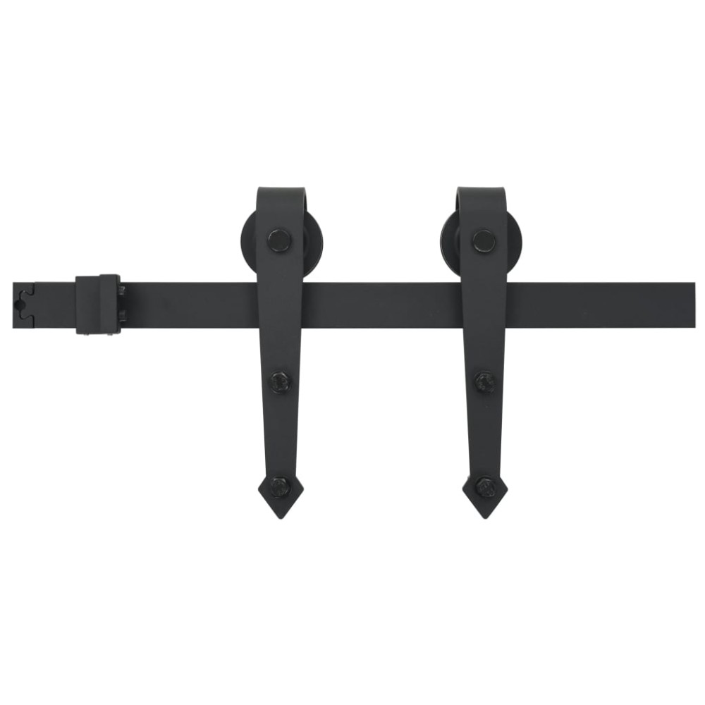 vidaXL Set feronerie pentru uși glisante SKIEN, negru, 200 cm, oțel