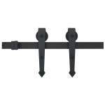 vidaXL Set feronerie pentru uși glisante SKIEN, negru, 200 cm, oțel vidaXL Set feronerie pentru uși glisante SKIEN, negru, 200 cm, oțel