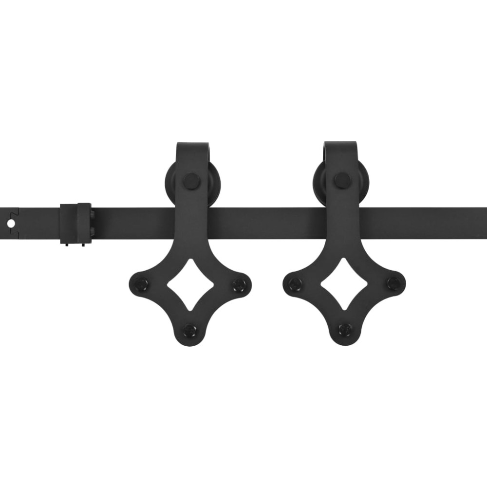 vidaXL Set feronerie pentru uși glisante SKIEN, negru, 183 cm, oțel