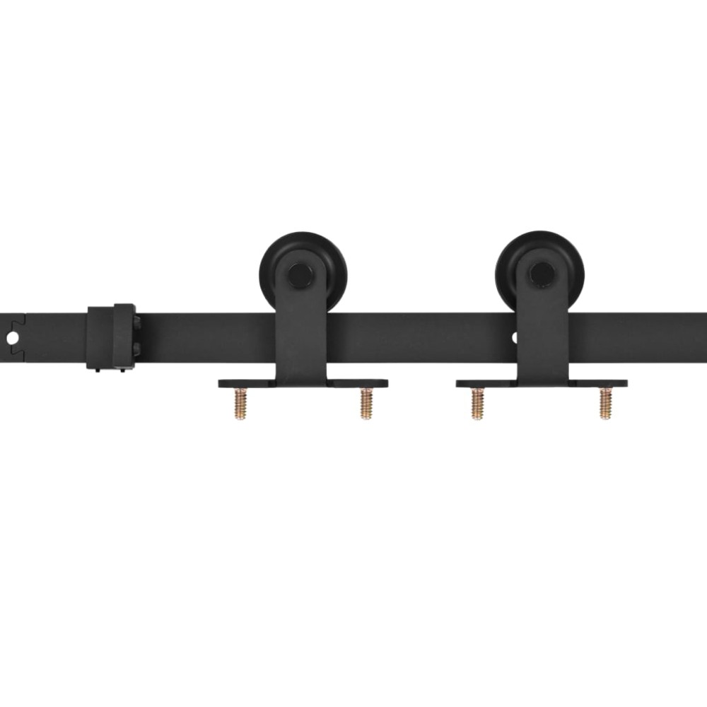 vidaXL Set feronerie pentru uși glisante SKIEN, negru, 183 cm, oțel