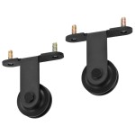vidaXL Set feronerie pentru uși glisante SKIEN, negru, 183 cm, oțel vidaXL Set feronerie pentru uși glisante SKIEN, negru, 183 cm, oțel
