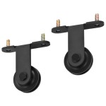 vidaXL Set feronerie pentru uși glisante SKIEN, negru, 200 cm, oțel vidaXL Set feronerie pentru uși glisante SKIEN, negru, 200 cm, oțel