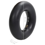 vidaXL Camere pentru roată de roabă, 2 buc., 13 x 5.00-6, cauciuc vidaXL Camere pentru roată de roabă, 2 buc., 13 x 5.00-6, cauciuc