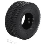 vidaXL Anvelope roabă, 2 buc., 15x6.00-6 4PR, cauciuc vidaXL Anvelope roabă, 2 buc., 15x6.00-6 4PR, cauciuc