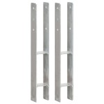 vidaXL Ancore de gard, 2 buc., argintiu, 8x6x60 cm, oțel galvanizat vidaXL Ancore de gard, 2 buc., argintiu, 8x6x60 cm, oțel galvanizat