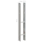 vidaXL Ancore de gard, 6 buc., argintiu, 8x6x60 cm, oțel galvanizat vidaXL Ancore de gard, 6 buc., argintiu, 8x6x60 cm, oțel galvanizat