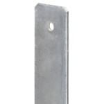 vidaXL Ancore de gard, 2 buc., argintiu, 9x6x60 cm, oțel galvanizat