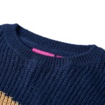 Pulover pentru copii tricotat, bleumarin, 104