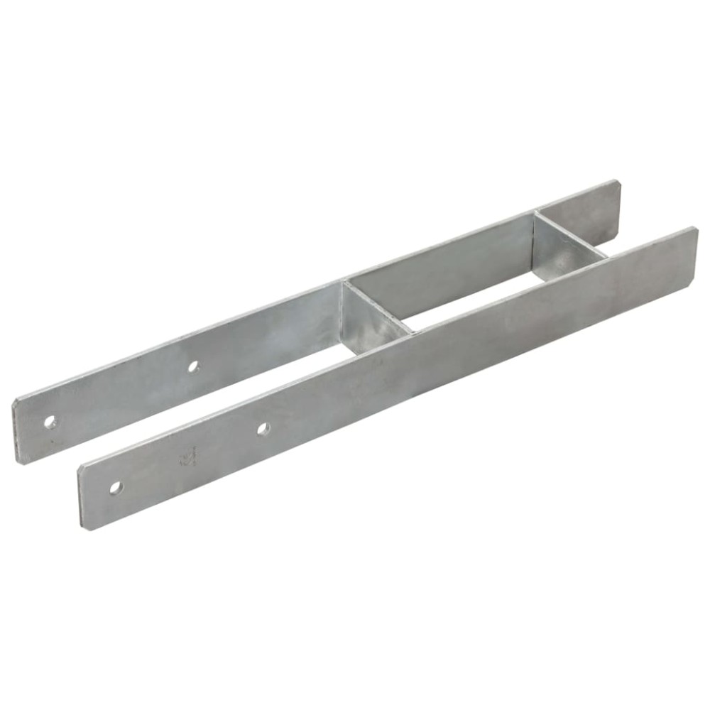vidaXL Ancore de gard, 6 buc., argintiu, 9x6x60 cm, oțel galvanizat