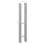 vidaXL Ancore de gard, 6 buc., argintiu, 9x6x60 cm, oțel galvanizat vidaXL Ancore de gard, 6 buc., argintiu, 9x6x60 cm, oțel galvanizat