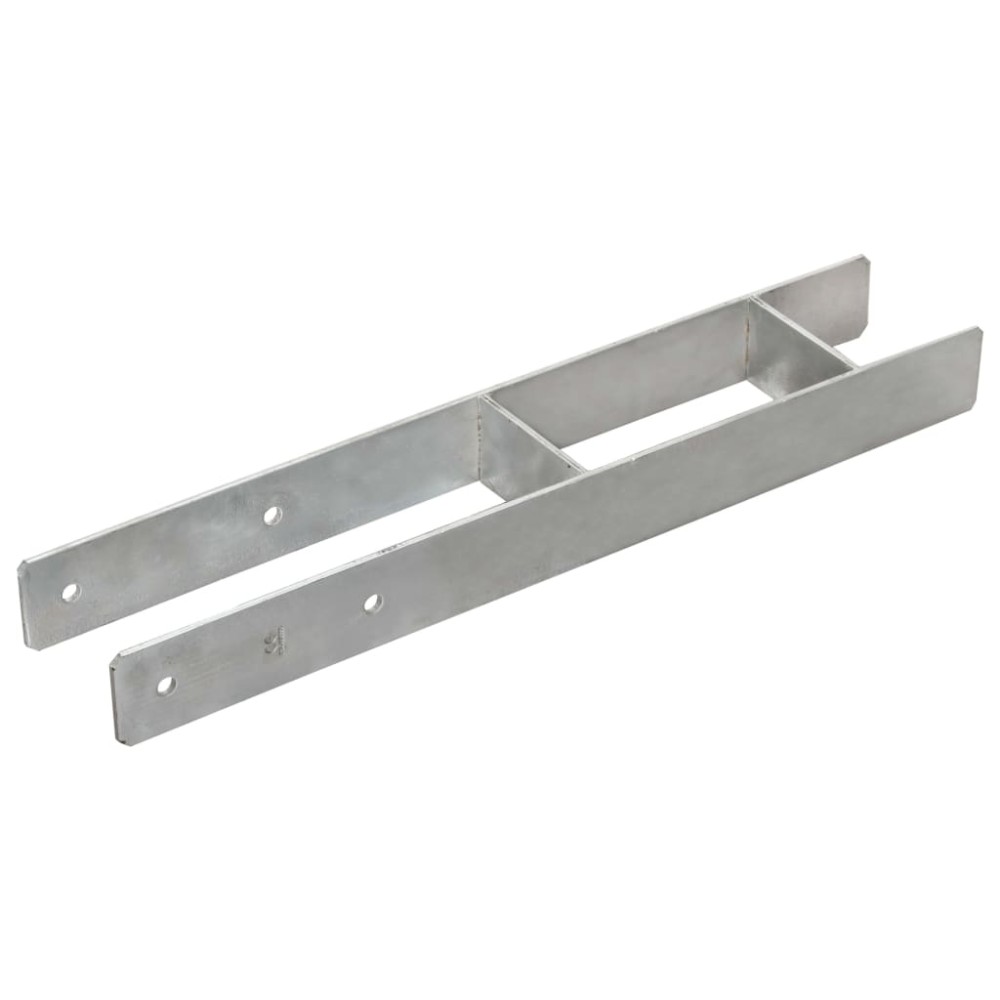 vidaXL Ancore de gard, 6 buc., argintiu, 10x6x60 cm, oțel galvanizat