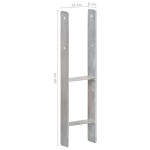vidaXL Ancore de gard, 6 buc., argintiu, 14x6x60 cm, oțel galvanizat vidaXL Ancore de gard, 6 buc., argintiu, 14x6x60 cm, oțel galvanizat