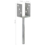 vidaXL Ancore de gard, 6 buc., argintiu, 7x6x30 cm, oțel galvanizat vidaXL Ancore de gard, 6 buc., argintiu, 7x6x30 cm, oțel galvanizat