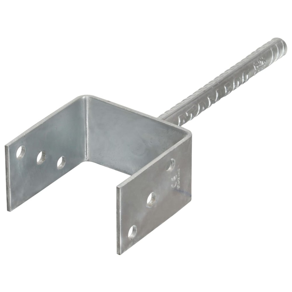 vidaXL Ancore de gard, 6 buc., argintiu, 10x6x30 cm, oțel galvanizat