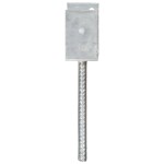 vidaXL Ancore de gard, 6 buc., argintiu, 10x6x30 cm, oțel galvanizat