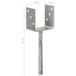 vidaXL Ancore de gard, 6 buc., argintiu, 10x6x30 cm, oțel galvanizat