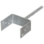 vidaXL Ancore de gard, 6 buc., argintiu, 12x6x30 cm, oțel galvanizat vidaXL Ancore de gard, 6 buc., argintiu, 12x6x30 cm, oțel galvanizat