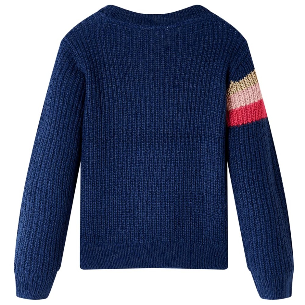 Pulover pentru copii tricotat, bleumarin, 140