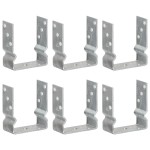 vidaXL Ancore de gard, 6 buc., argintiu, 12x6x15 cm, oțel galvanizat vidaXL Ancore de gard, 6 buc., argintiu, 12x6x15 cm, oțel galvanizat