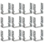 vidaXL Ancore de gard, 12 buc., argintiu, 12x6x15 cm, oțel galvanizat vidaXL Ancore de gard, 12 buc., argintiu, 12x6x15 cm, oțel galvanizat