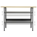 vidaXL Banc de lucru, gri, 120 x 60 x 85 cm, oțel vidaXL Banc de lucru, gri, 120 x 60 x 85 cm, oțel