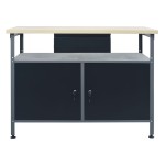 vidaXL Banc de lucru, negru, 120 x 60 x 85 cm, oțel vidaXL Banc de lucru, negru, 120 x 60 x 85 cm, oțel