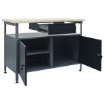 vidaXL Banc de lucru, negru, 120 x 60 x 85 cm, oțel vidaXL Banc de lucru, negru, 120 x 60 x 85 cm, oțel