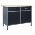 vidaXL Banc de lucru, negru, 120 x 60 x 85 cm, oțel vidaXL Banc de lucru, negru, 120 x 60 x 85 cm, oțel