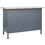vidaXL Banc de lucru, negru, 120 x 60 x 85 cm, oțel vidaXL Banc de lucru, negru, 120 x 60 x 85 cm, oțel