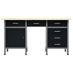 vidaXL Banc de lucru, negru, 160 x 60 x 85 cm, oțel vidaXL Banc de lucru, negru, 160 x 60 x 85 cm, oțel