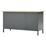 vidaXL Banc de lucru, negru, 160 x 60 x 85 cm, oțel