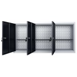 vidaXL Dulap de scule de perete, gri & negru, metal, stil industrial