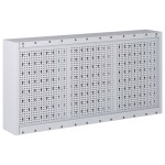 vidaXL Dulap de scule de perete, gri & negru, metal, stil industrial