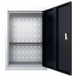 vidaXL Dulap de scule de perete, gri & negru, metal, stil industrial vidaXL Dulap de scule de perete, gri & negru, metal, stil industrial