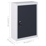 vidaXL Dulap de scule de perete, gri & negru, metal, stil industrial vidaXL Dulap de scule de perete, gri & negru, metal, stil industrial