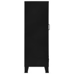 vidaXL Dulap birou cu uși de plasă negru 75x40x120 cm oțel industrial vidaXL Dulap birou cu uși de plasă negru 75x40x120 cm oțel industrial