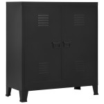 vidaXL Dulap industrial de depozitare, negru, 90x40x100 cm, oțel vidaXL Dulap industrial de depozitare, negru, 90x40x100 cm, oțel