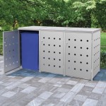 vidaXL Magazie pentru trei pubele, oțel inoxidabil, 240 L vidaXL Magazie pentru trei pubele, oțel inoxidabil, 240 L