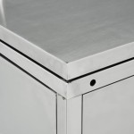 vidaXL Magazie pentru trei pubele, oțel inoxidabil, 240 L vidaXL Magazie pentru trei pubele, oțel inoxidabil, 240 L