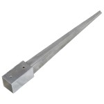 vidaXL Țăruși de sol, 2 buc., argintiu, 7x7x75 cm, oțel galvanizat vidaXL Țăruși de sol, 2 buc., argintiu, 7x7x75 cm, oțel galvanizat