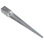 vidaXL Țăruși de sol, 6 buc., argintiu, 8x8x76 cm, oțel galvanizat vidaXL Țăruși de sol, 6 buc., argintiu, 8x8x76 cm, oțel galvanizat
