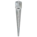 vidaXL Țăruși de sol, 6 buc., argintiu, 10x10x76 cm, oțel galvanizat vidaXL Țăruși de sol, 6 buc., argintiu, 10x10x76 cm, oțel galvanizat